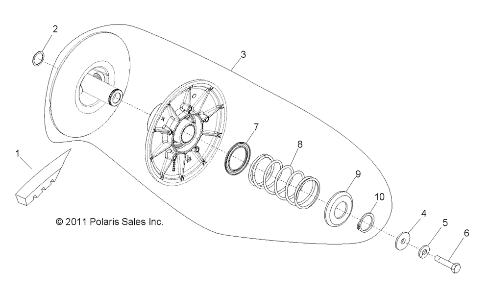 Drive train secondary clutch - r13wh90dg