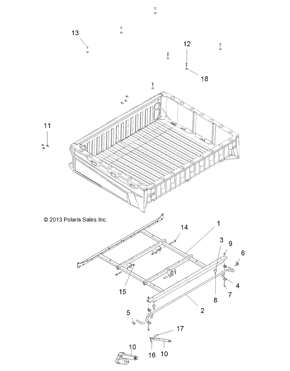 Body box mounting and latch - r141d9jda_2d9jda