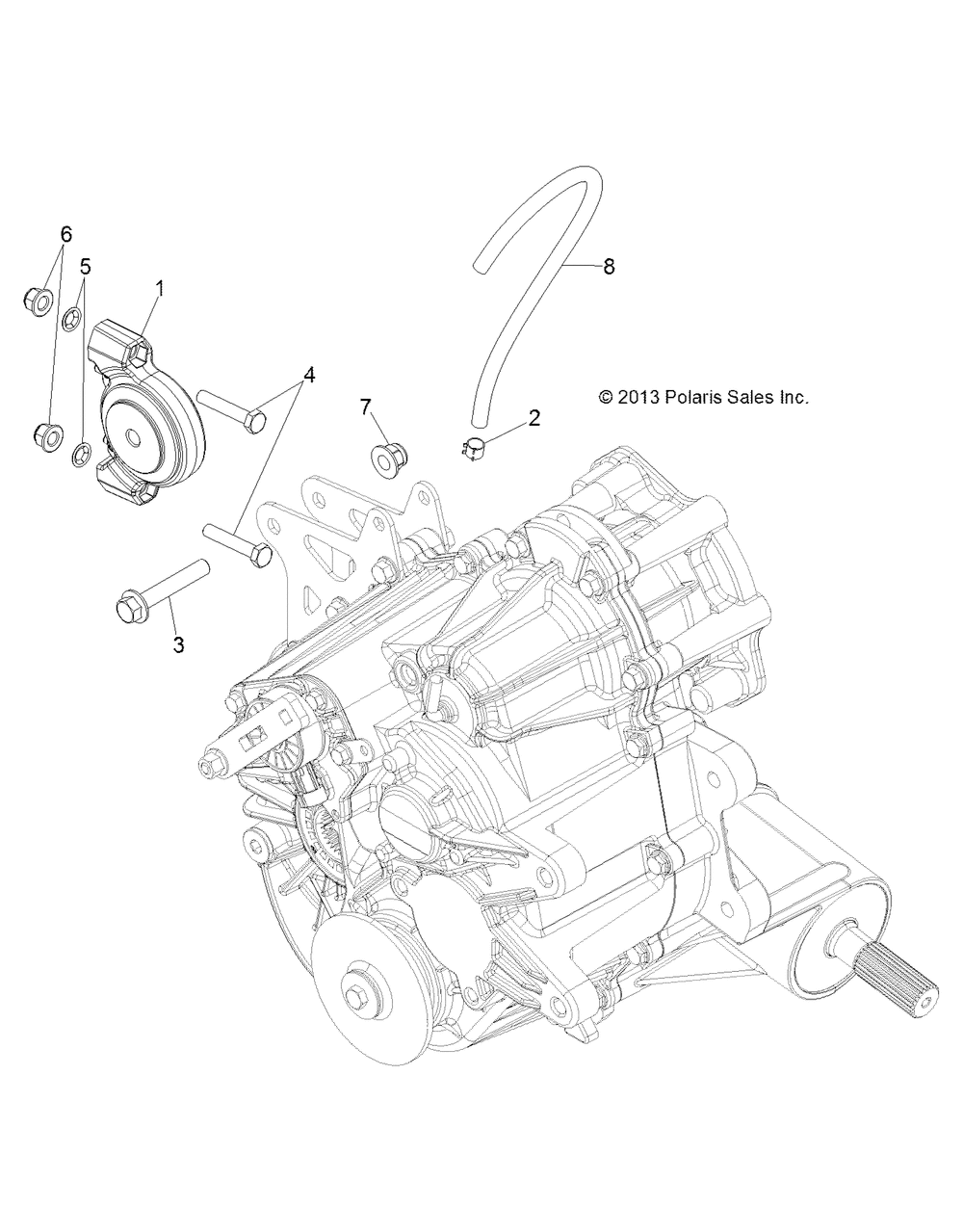 Drive train main gearcase mounting - r141d9jda_2d9jda