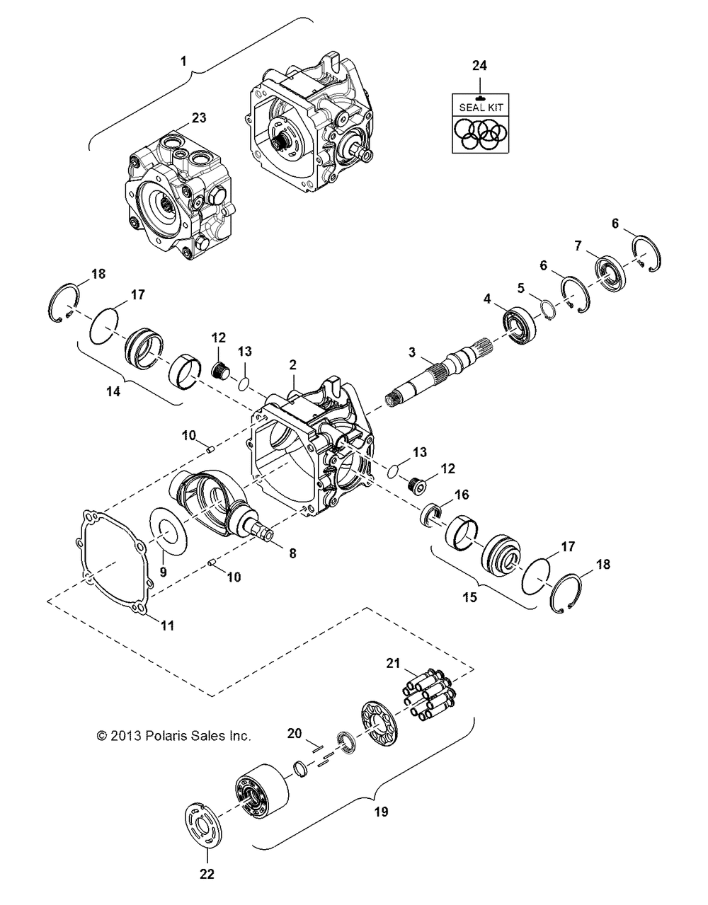 Hydraulics pump main housing - r141d9jda_2d9jda