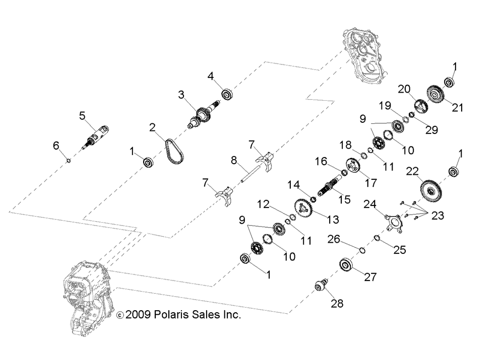 Drive train main gearcase internal - r14hr76aa_aj