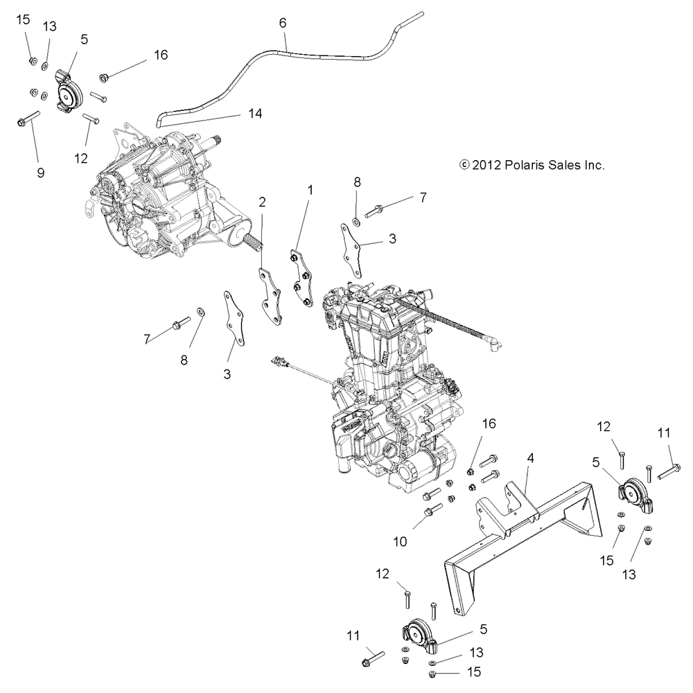 Engine engine and transmission mounting - r14rh57aa_ac_ar_6eaz