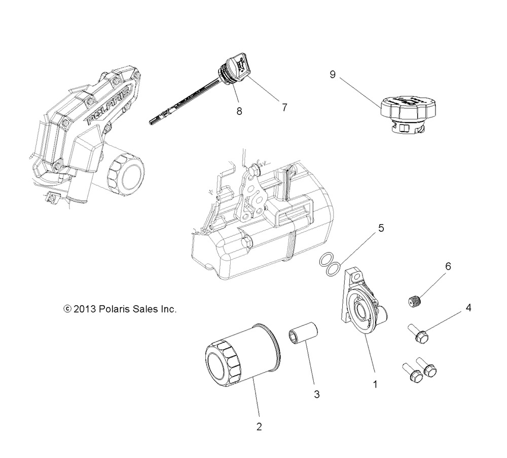 Engine oil filter and dipstick - r14rh57aa_ac_ar_6eaz