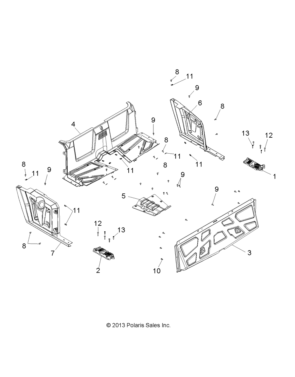 Body rear floor and fenders - r14wh57aa_ac_ar_6eat