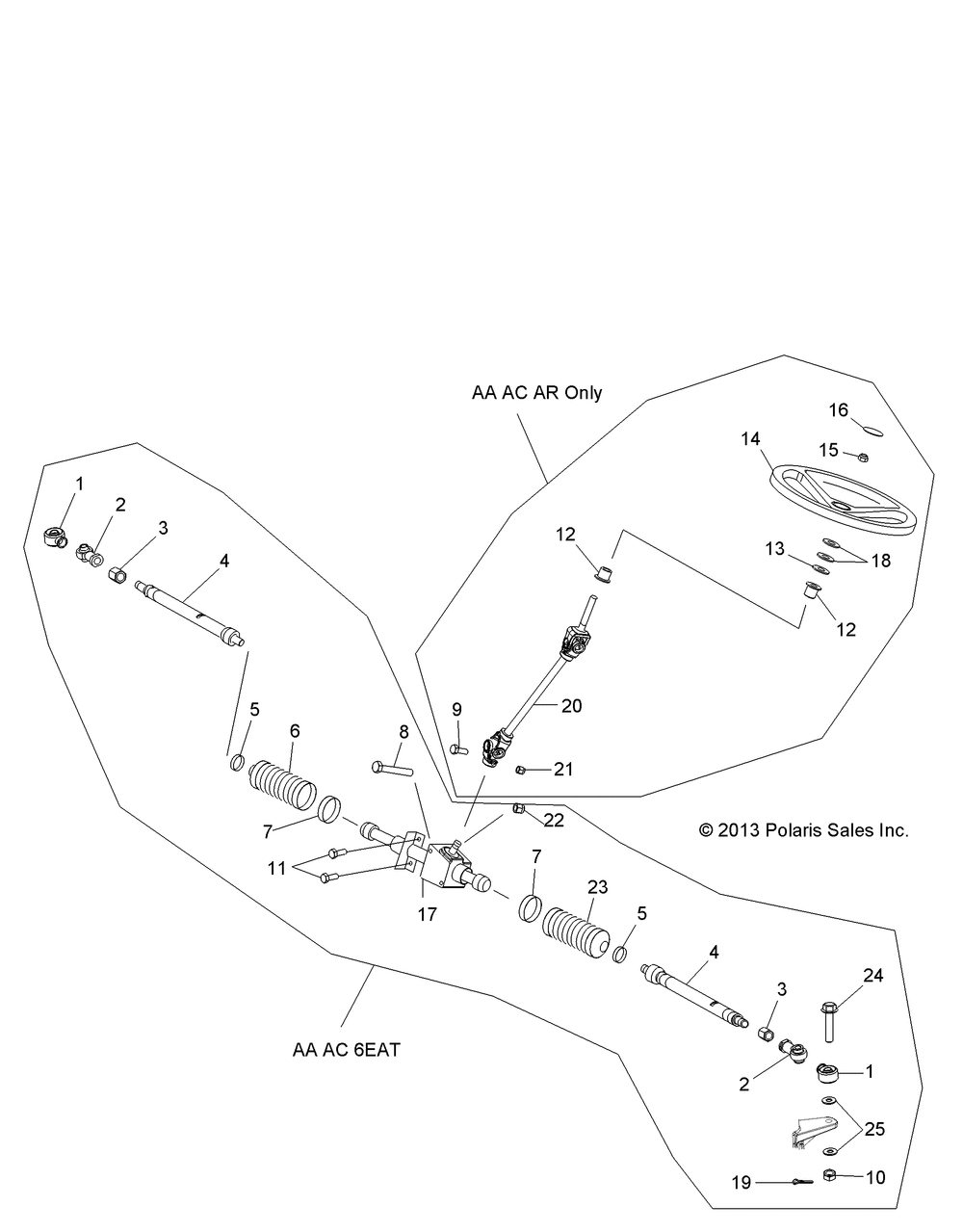 Steering steering asm. - r14wh57aa_ac_ar_6eat