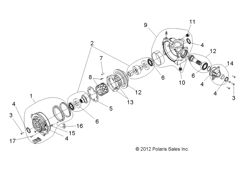 Drive train front gearcase internals - r14wh57aa_ac_ar_6eat