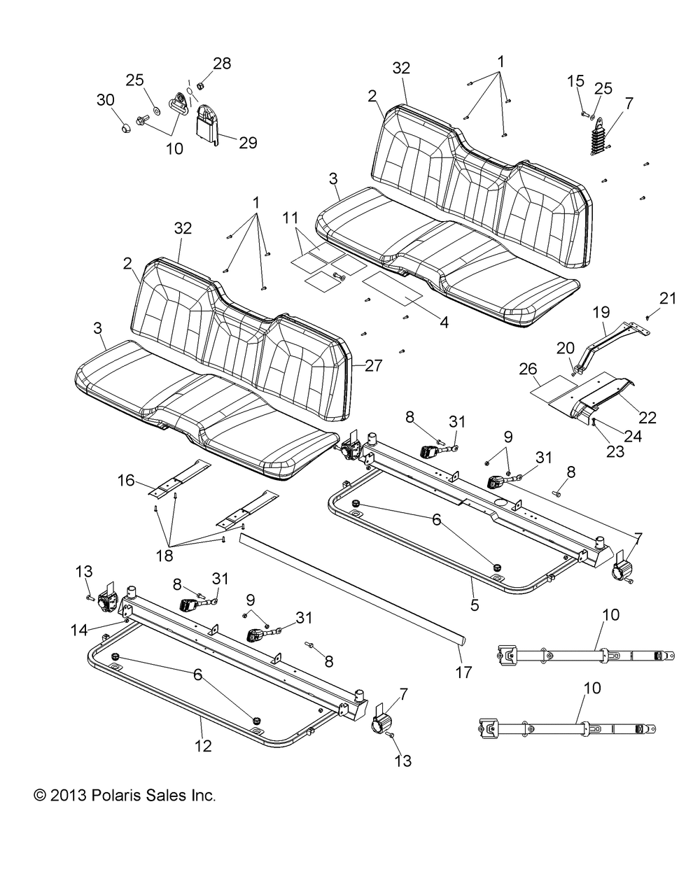 Body seat and base - r14wh76aa