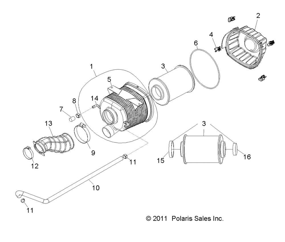 Engine air intake system - r14wh76aa