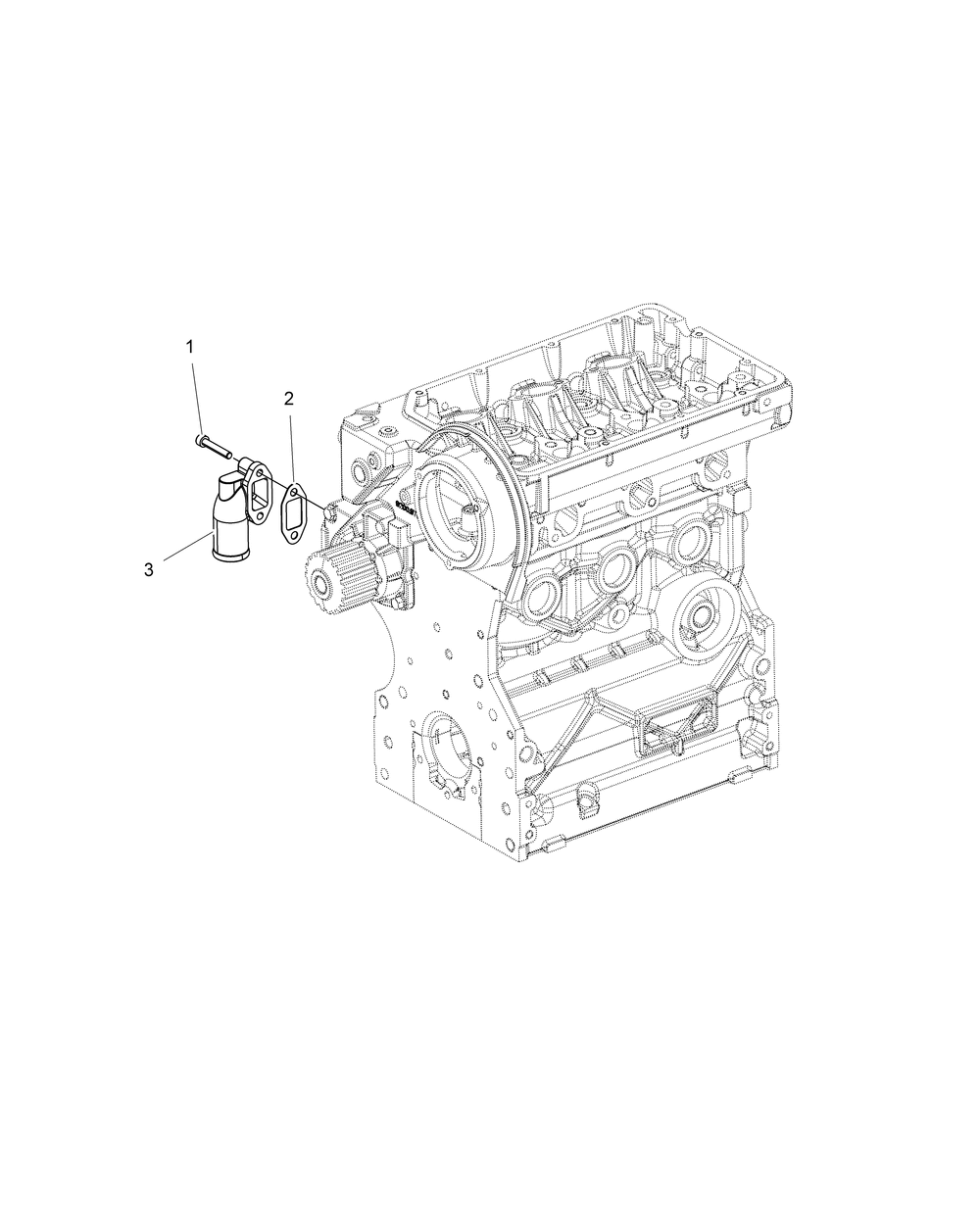 Engine water inlet flange - r151dpd1aa_2d