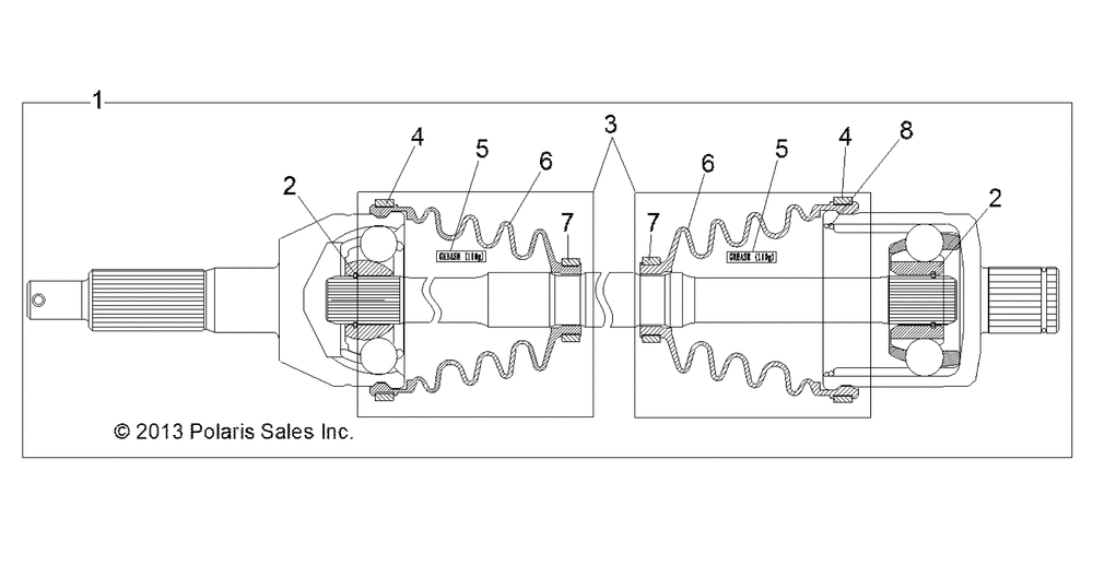 Drive train rear drive shaft - r151dpd1aa_2d