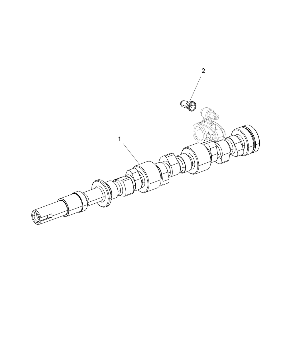 Engine camshaft push rod - r151dpd1aa_2d