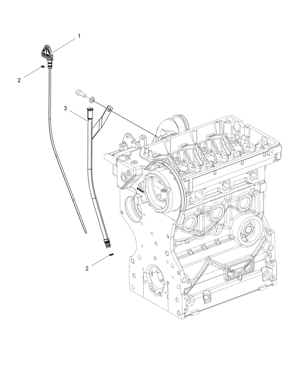 Engine oil dipstick and guard - r151dpd1aa_2d