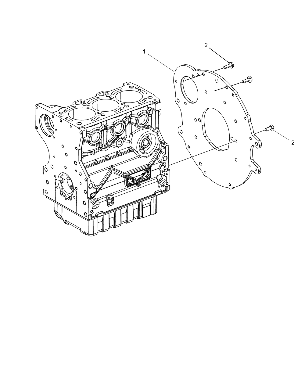 Engine flange plate - r151dpd1aa_2d