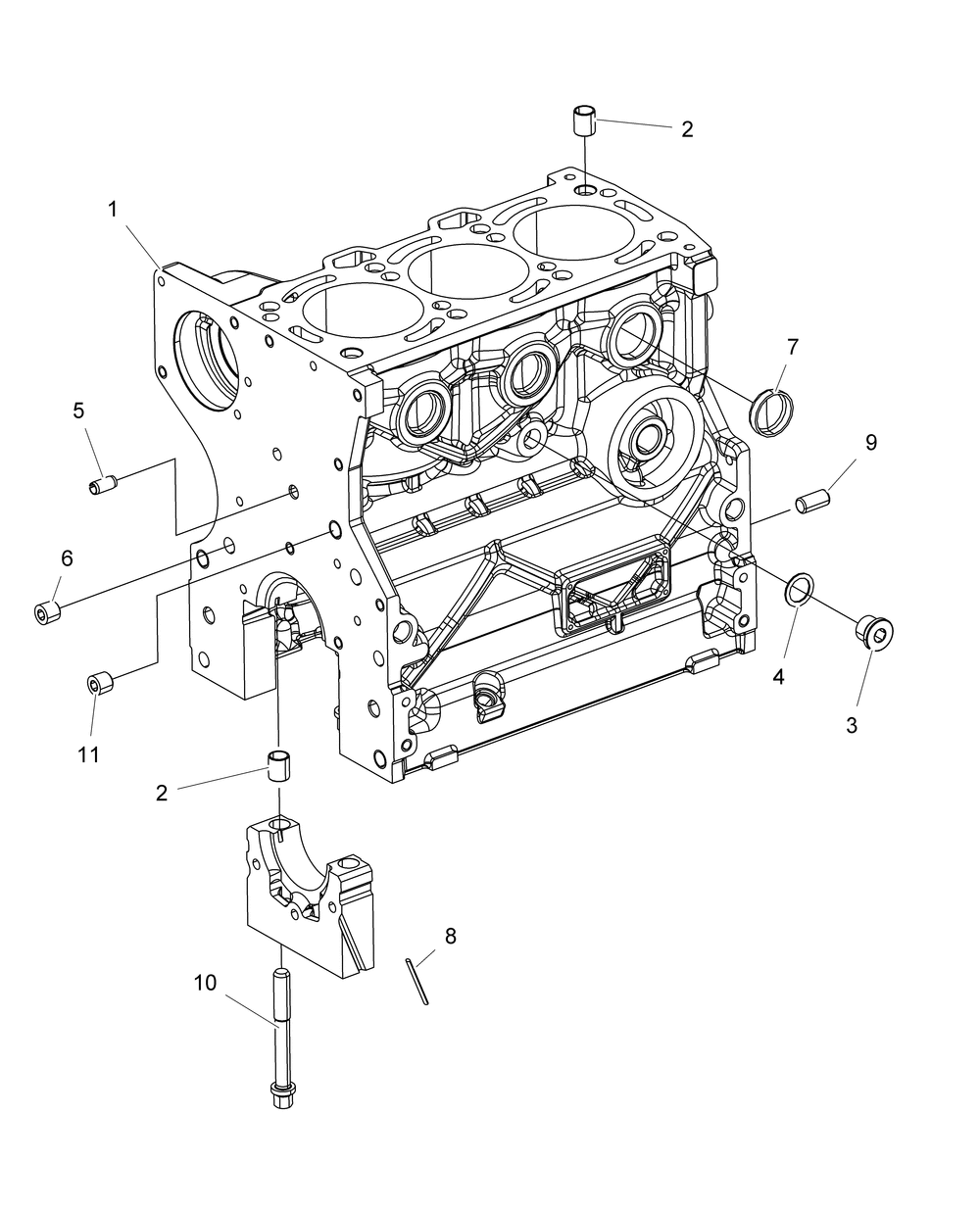 Engine crankcase - r151dpd1aa_2d