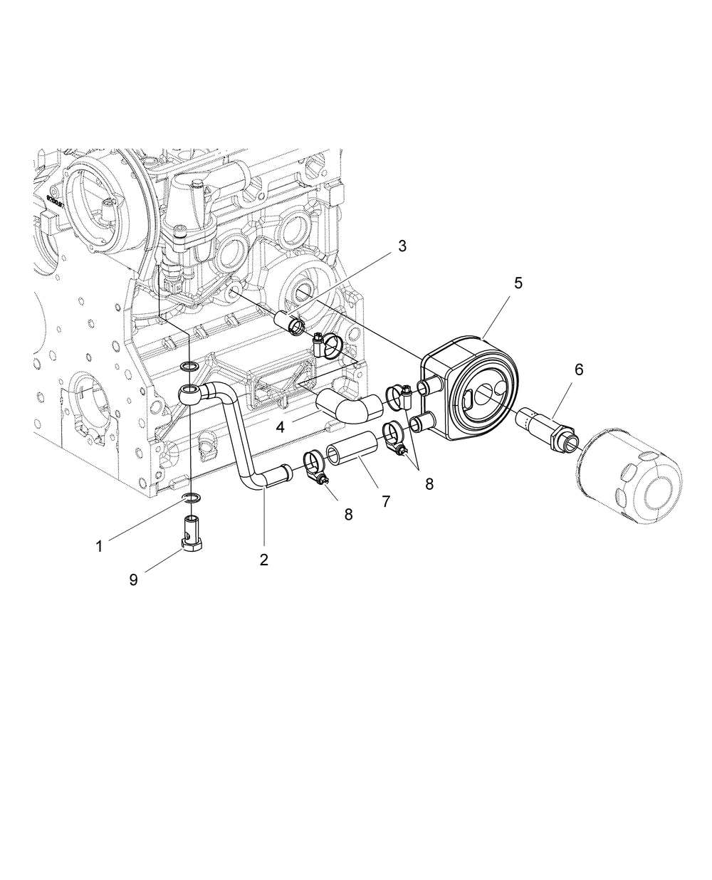 Engine oil cooling system - r151dpd1aa_2d