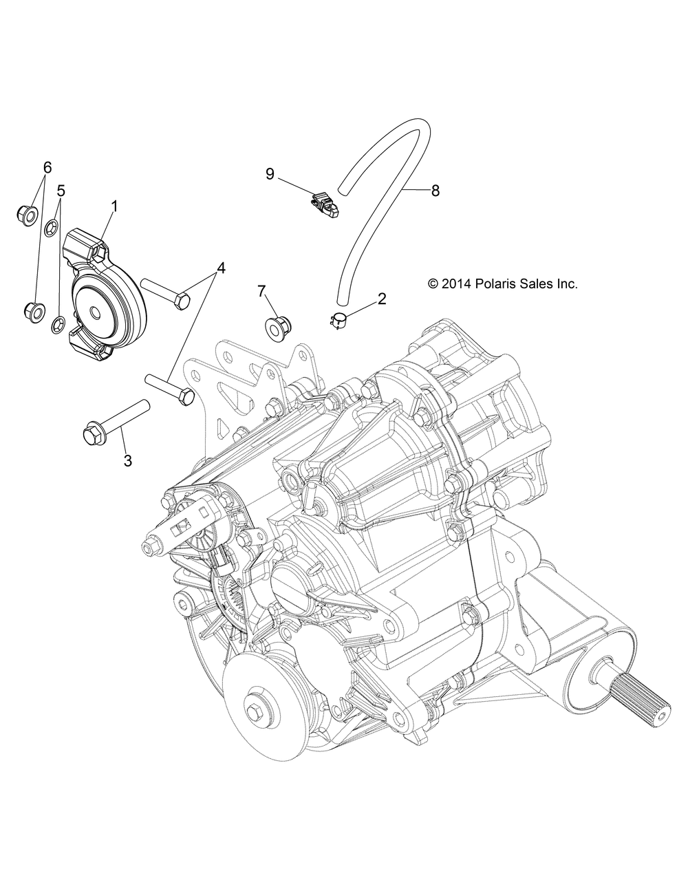 Drive train main gearcase mounting - r151dpd1aa_2d