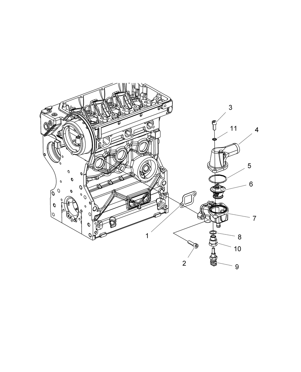 Engine thermostat asm. - r151dpd1aa_2d