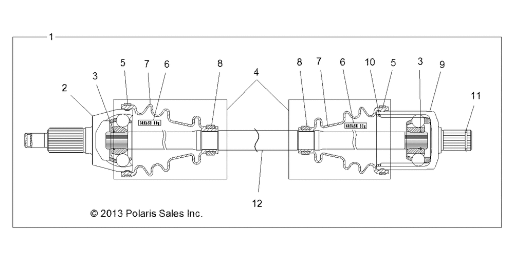 Drive train front half shaft - r151dpd1aa_2d