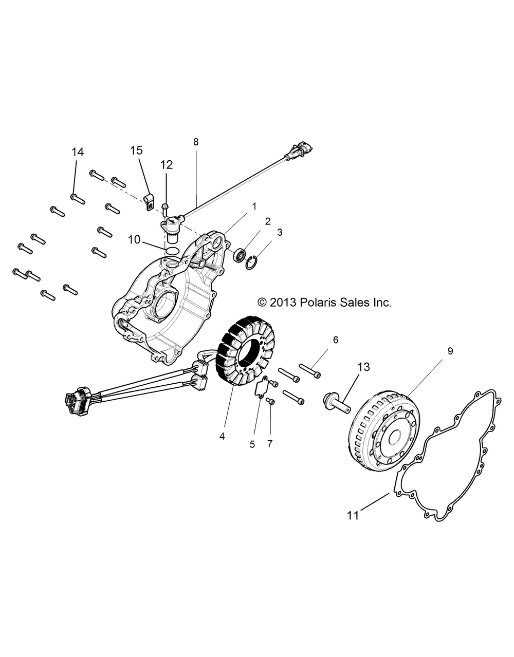 Engine stator and flywheel - z146t1eam_eaw