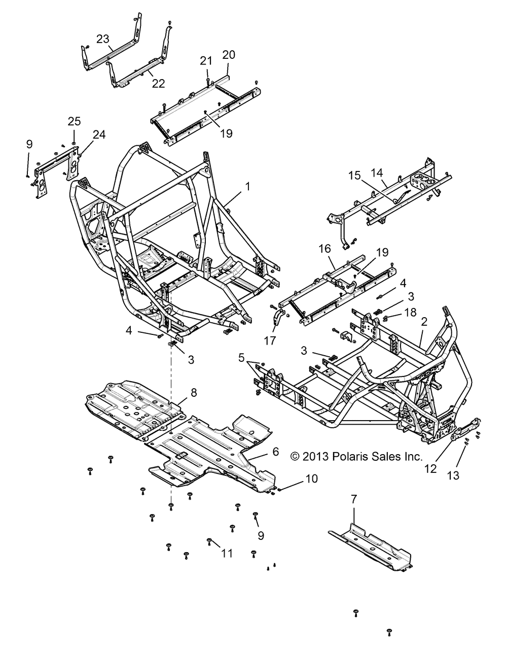 Chassis main frame and skid plates - z146t1eam_eaw