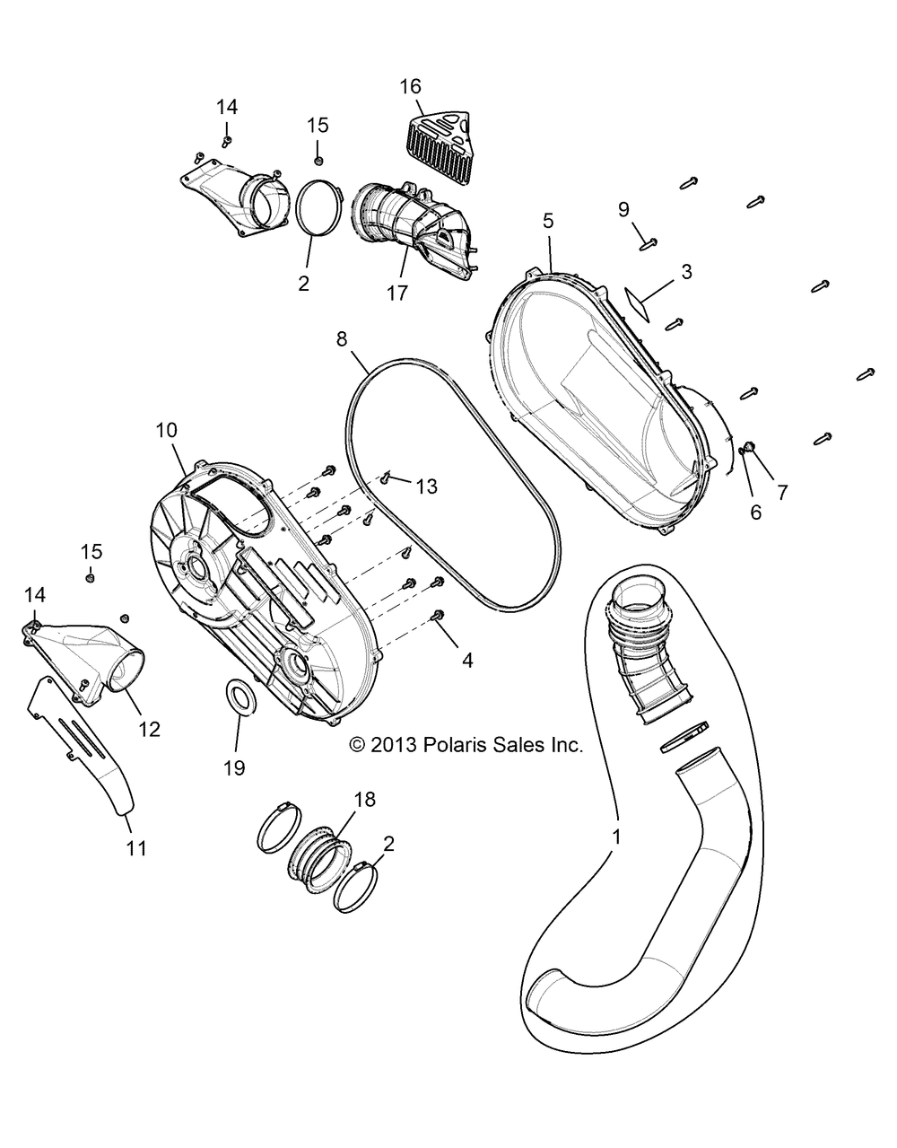 Drive train clutch cover and ducting - z146t1eam_eaw