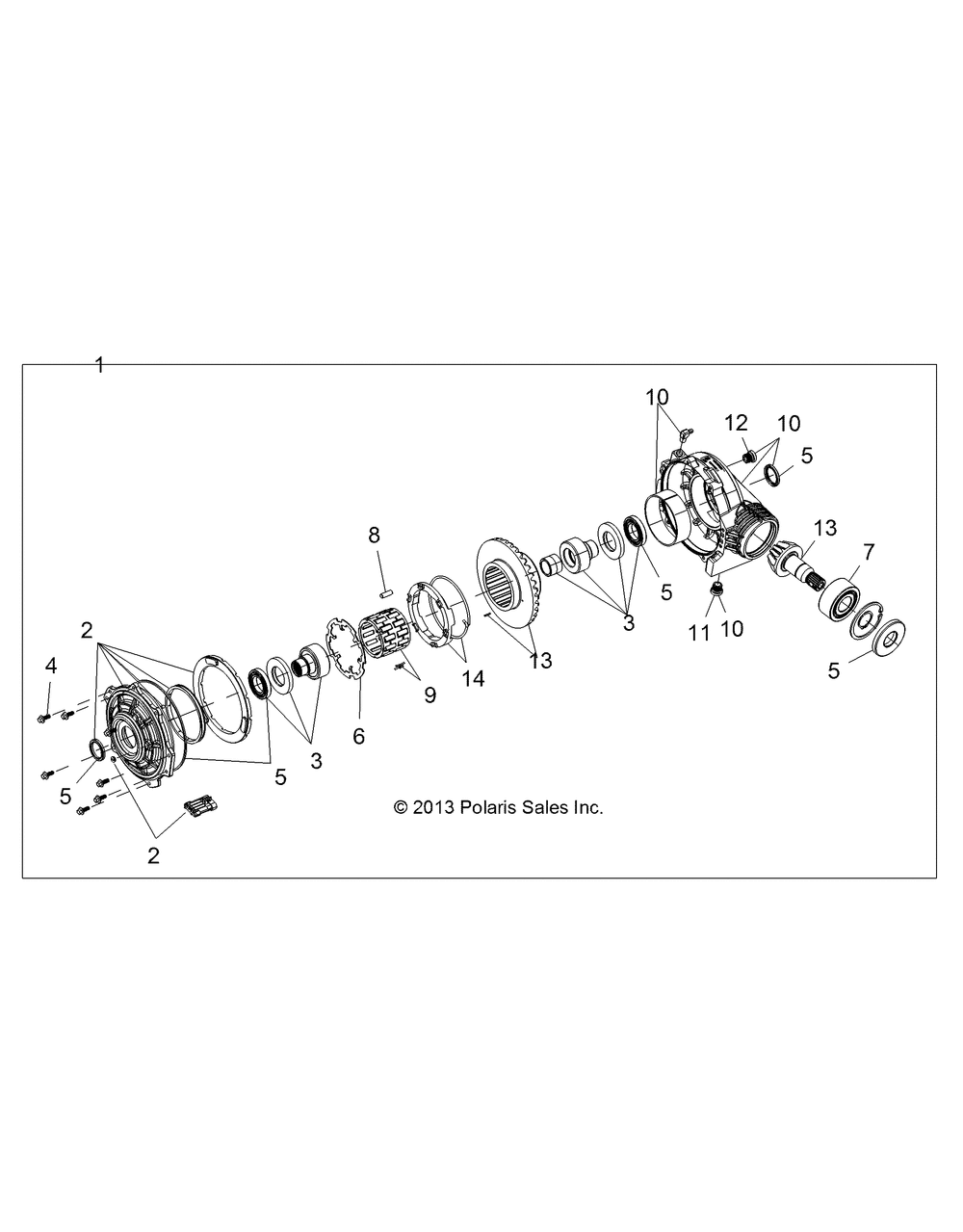 Drive train front gearcase - z146t1eam_eaw