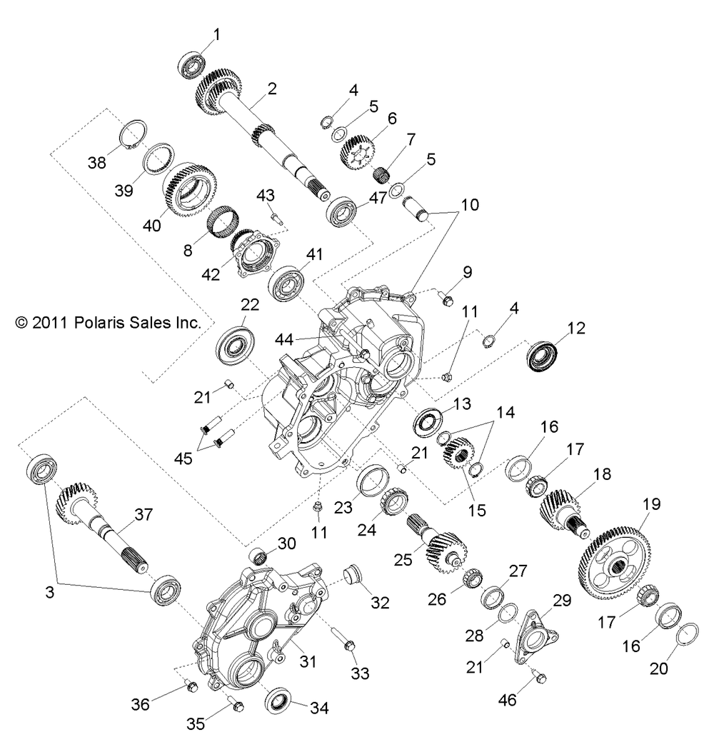 Drive train main gearcase internals 1 - z14vh76ac_ad_eai_eak_eaj_eal_eaw