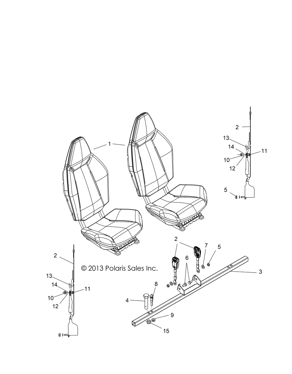 Body seat mounting and belts - z14vh76ac_ad_eai_eak_eaj_eal_eaw