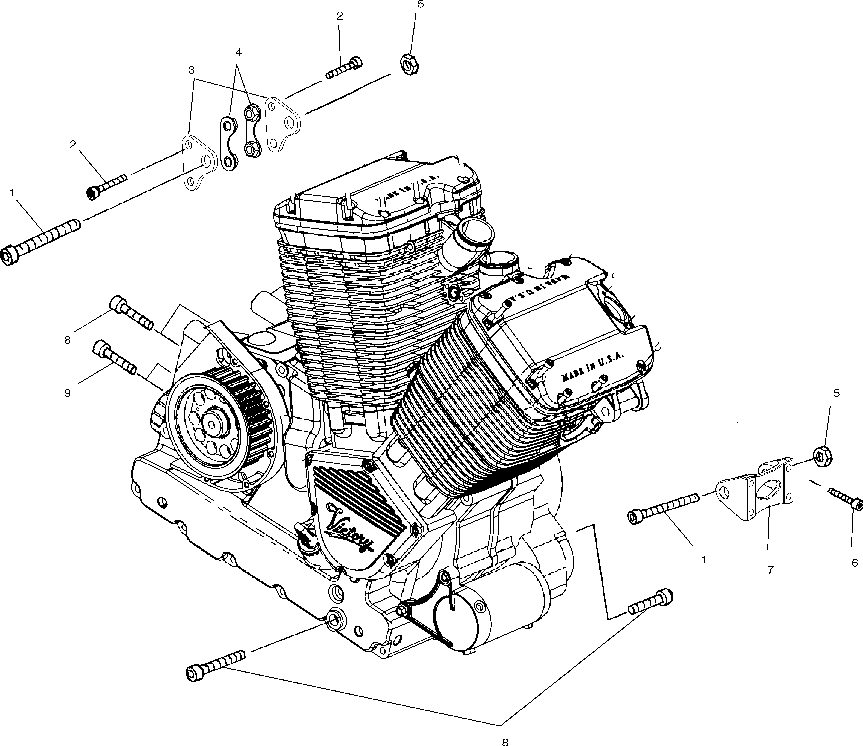 Engine mounting - v01cb15cc