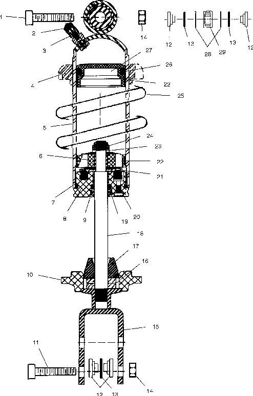 Rear shock - v01cs15da