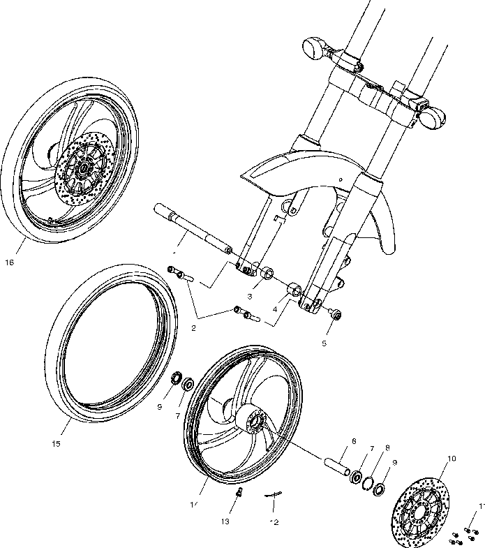 Front wheel (billet) - v03gb16