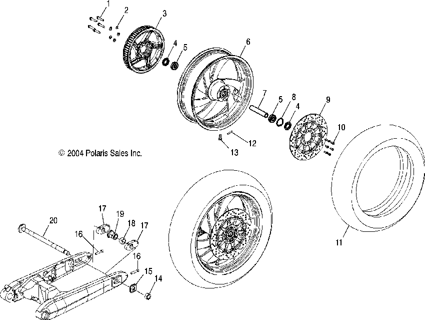 Rear wheel (cast) - v05ab16_ec16_gb16all options