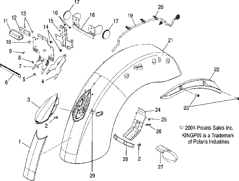 Rear fender and taillight - v05cb16_dc16