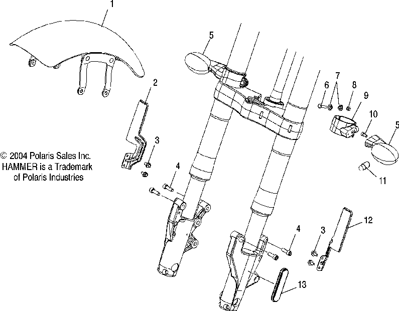 Front fender and turn signals - v05hb26