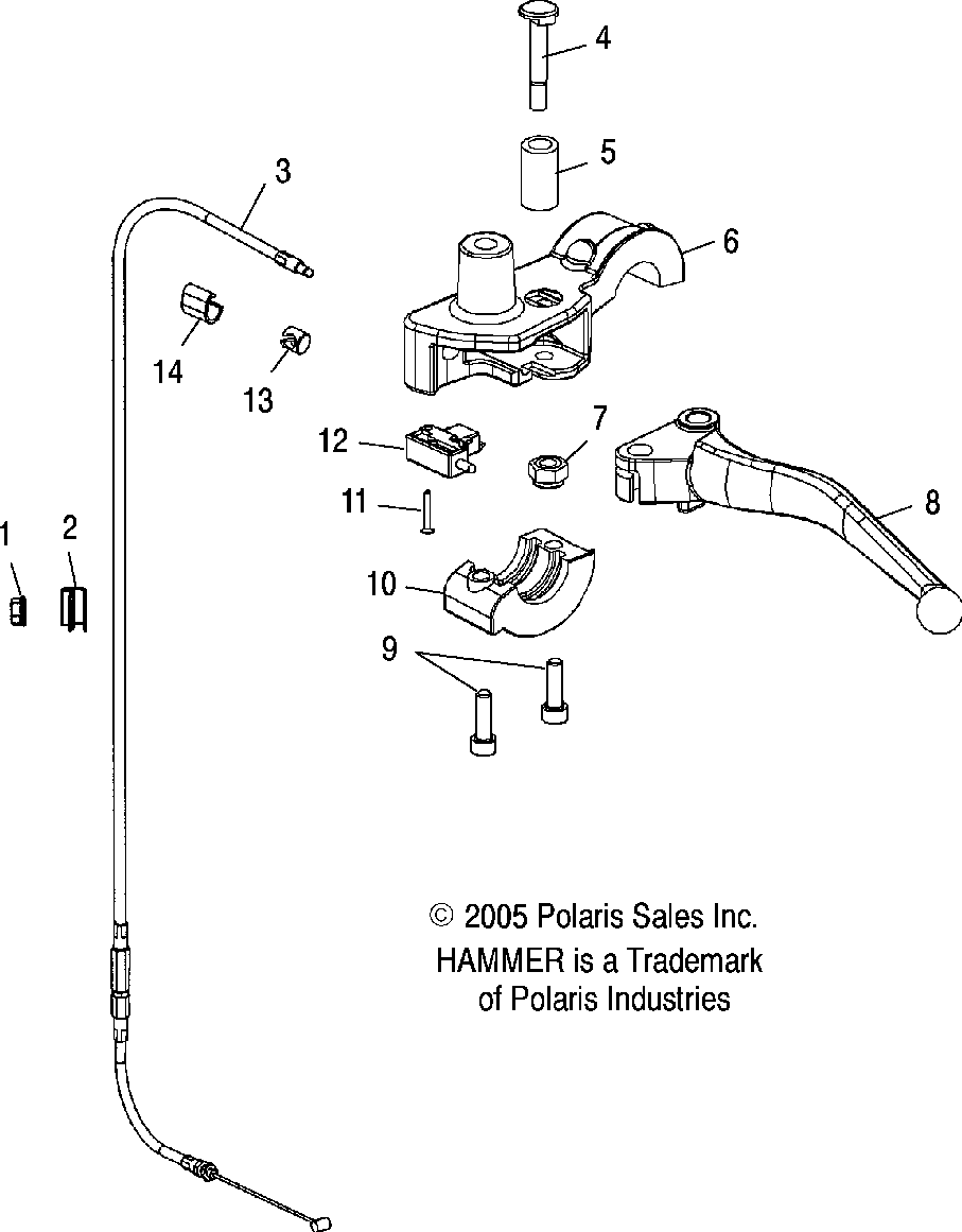 Clutch lever asm. - v06hb26_all options