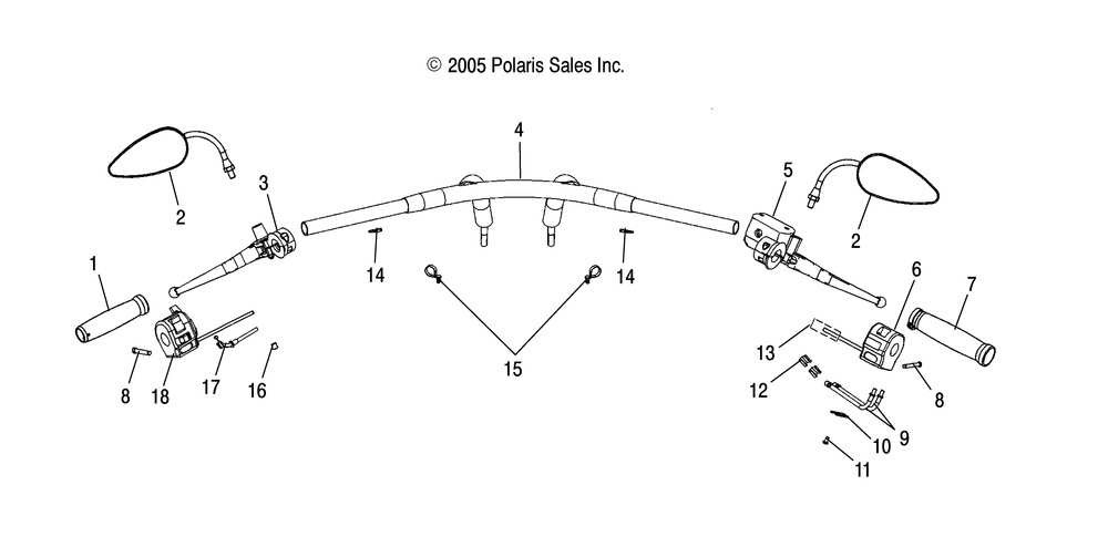 Steering handlebar (ness) - v06xb26_bc26