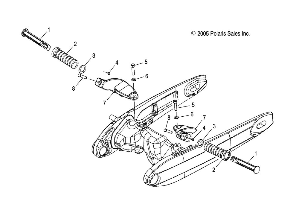 Chassis footpegs passenger_floorboards - v06xb26_bc26