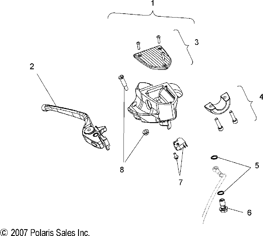 Brakes brake lever and master cylinder - v08bc26_xb26