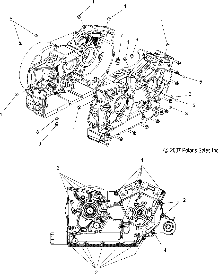 Engine crankcase - v08bc26_xb26