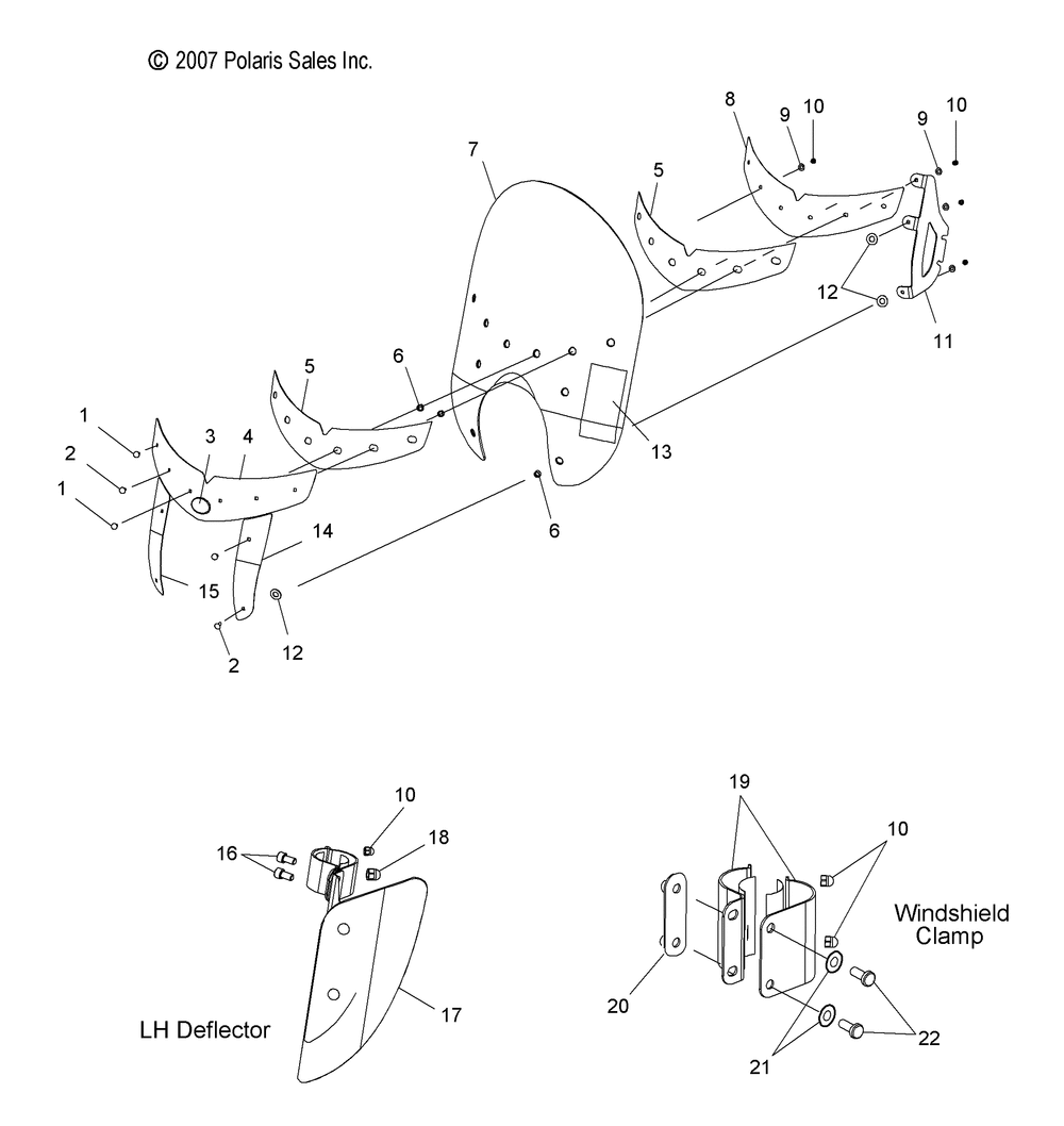 Body windshield - v08cb26_cd26_pb26