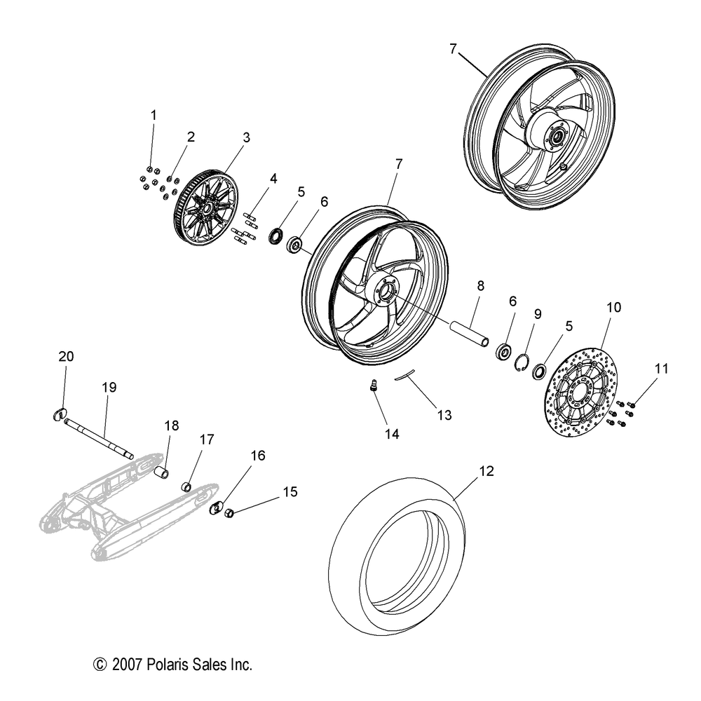 Wheels rear - v08cb26_cd26_pb26