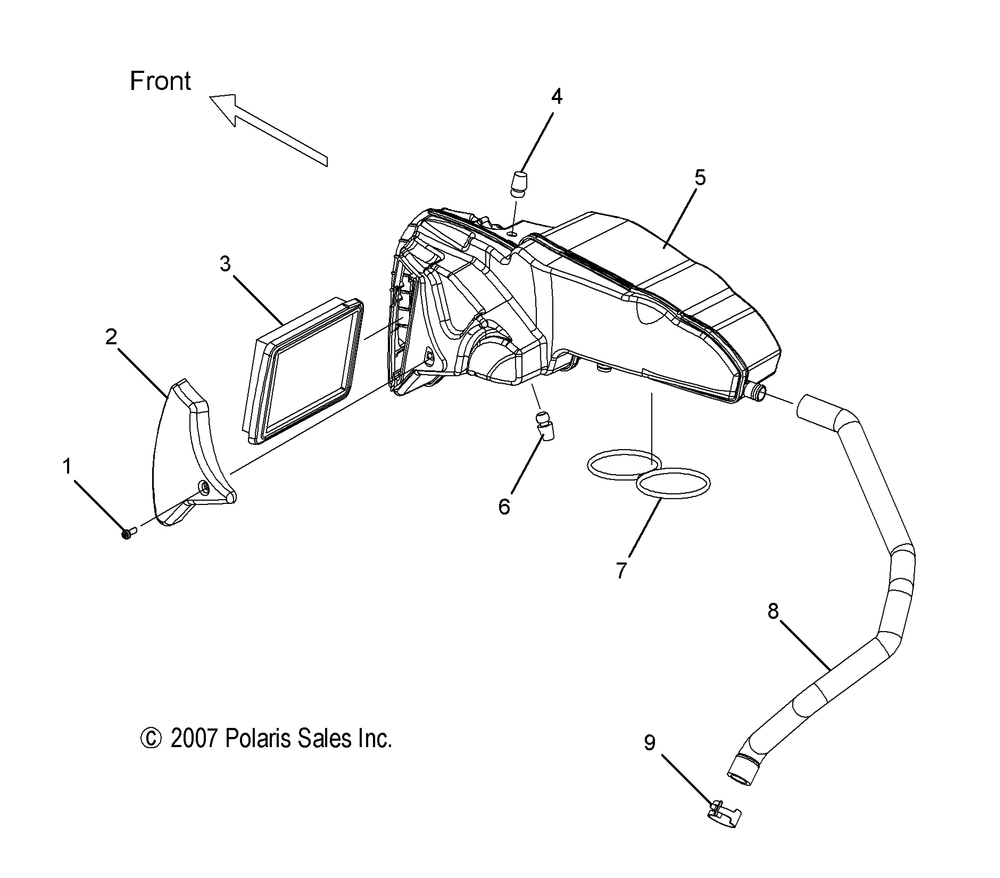 Engine air intake system - v08cb26_cd26_pb26