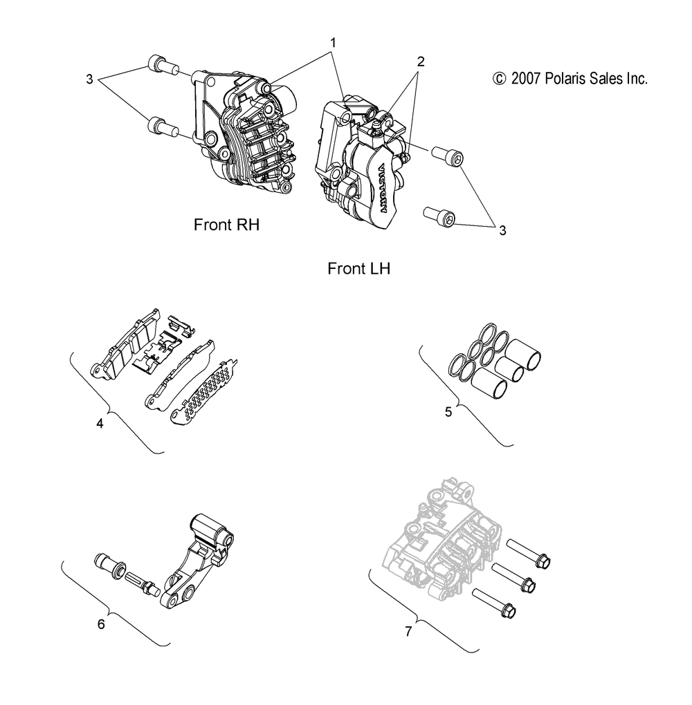 Brakes caliper front - v08sb36_sd36