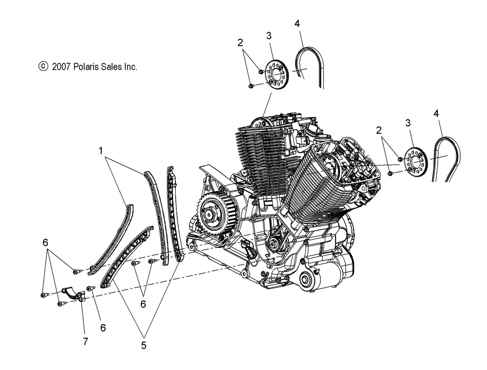 Engine camchain - v08sb36_sd36 all options