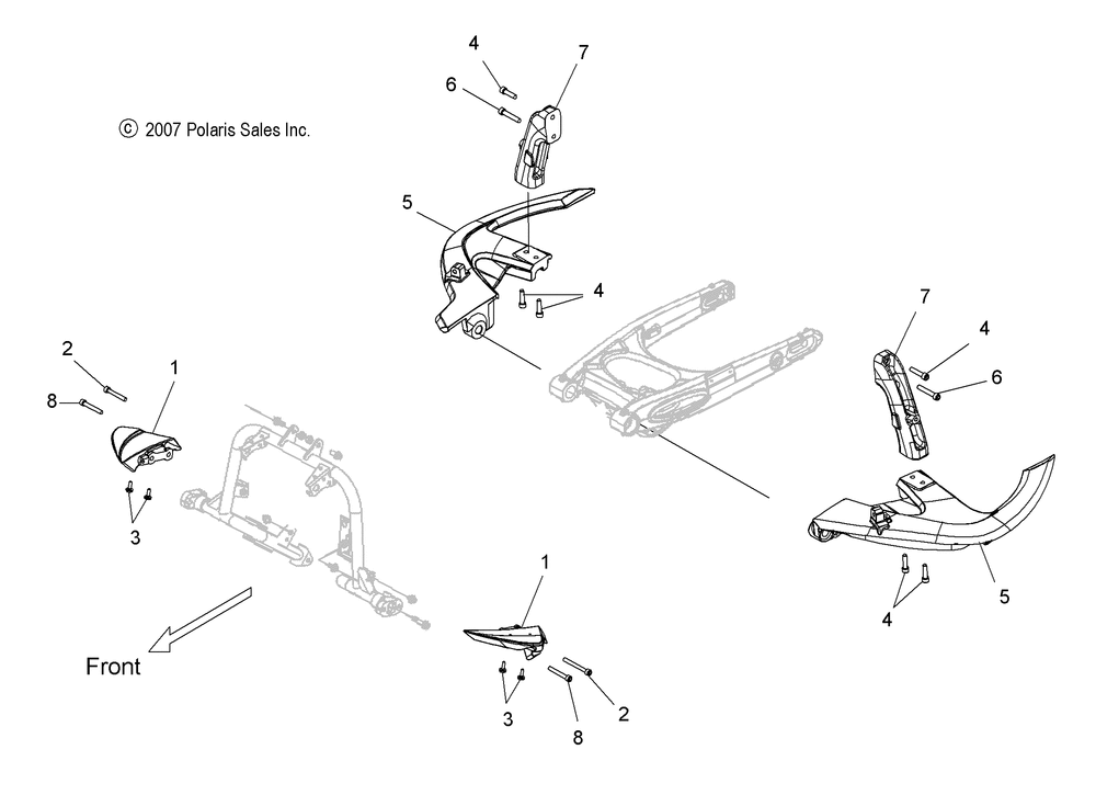 Chassis bumper tip over - v08sb36_sd36 all options