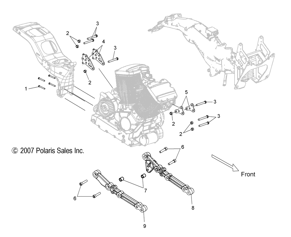 Engine engine mounting - v08sb36_sd36 all options