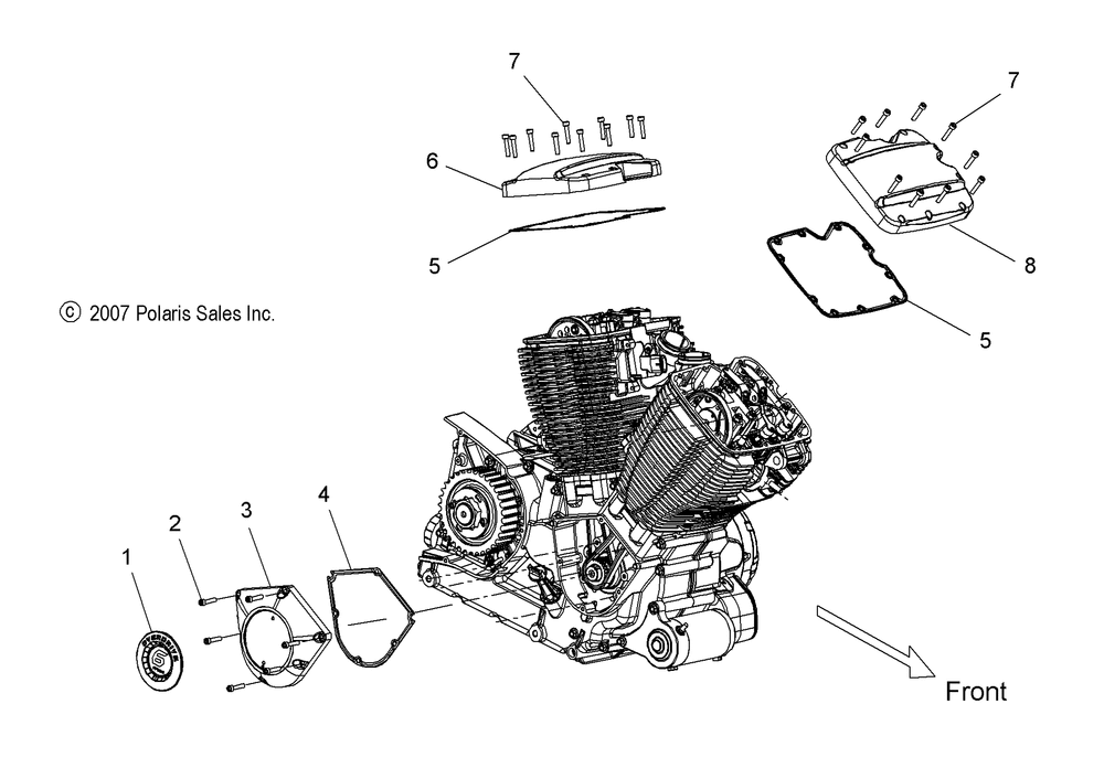 Engine cam and valve covers - v08sb36_sd36 all options