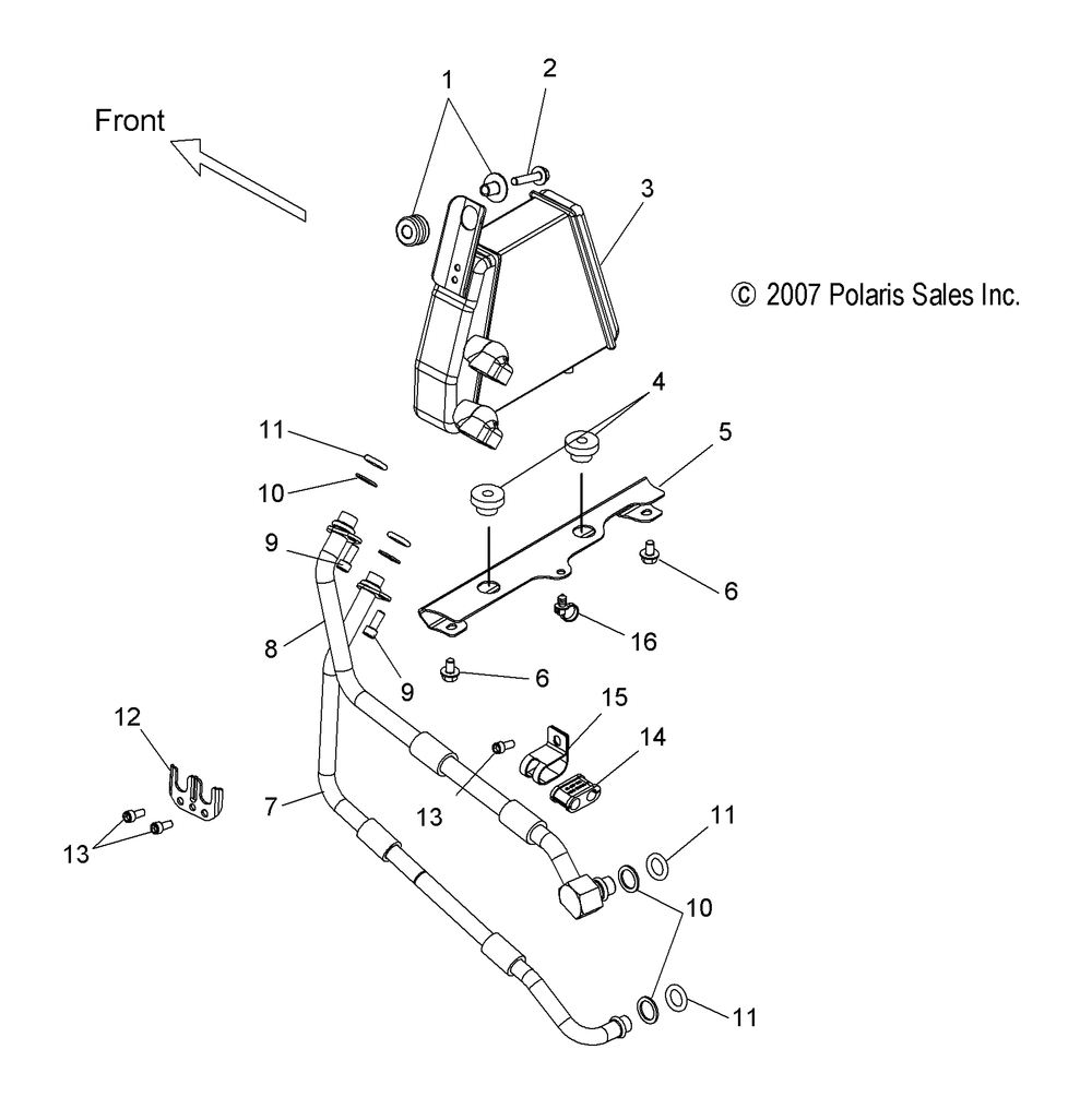 Engine oil cooling system - v08cb26_cd26_pb26