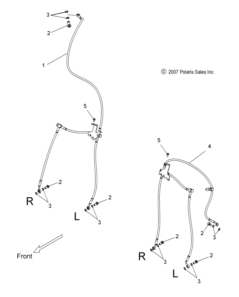 Brakes brake lines front - v09sb36_sc36_sd36_sz36 all options