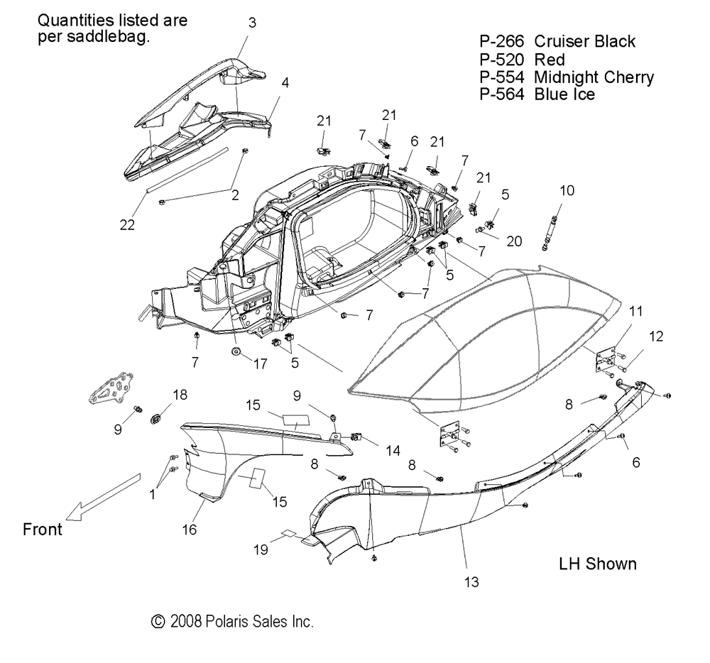 Body saddlebag asm. - v09sb36_sc36_sd36_sz36 all options